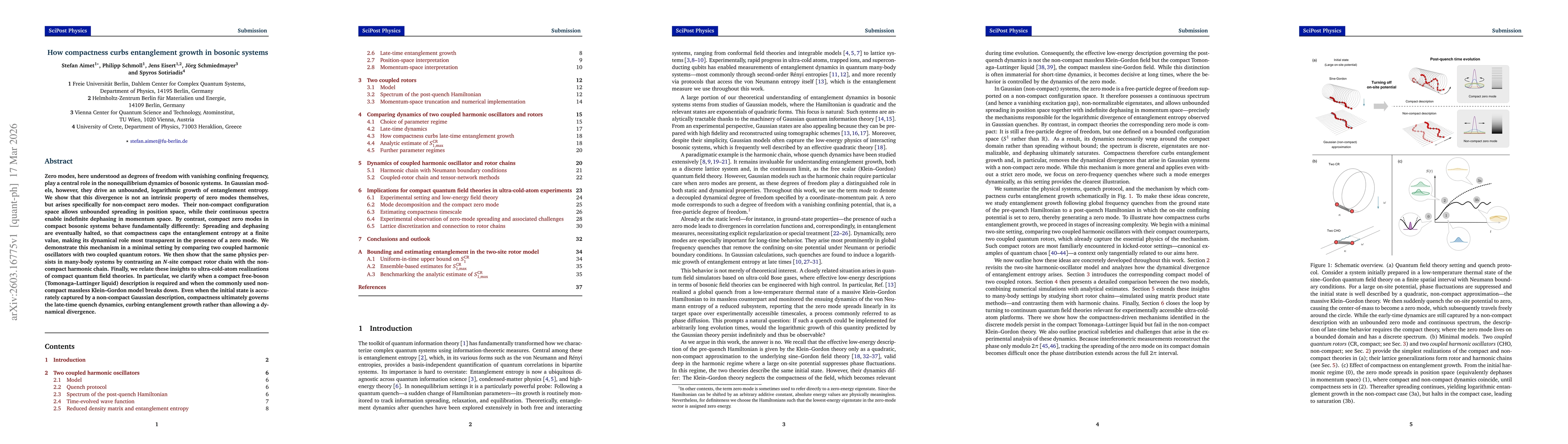 Thumbnail for How compactness curbs entanglement growth in bosonic systems