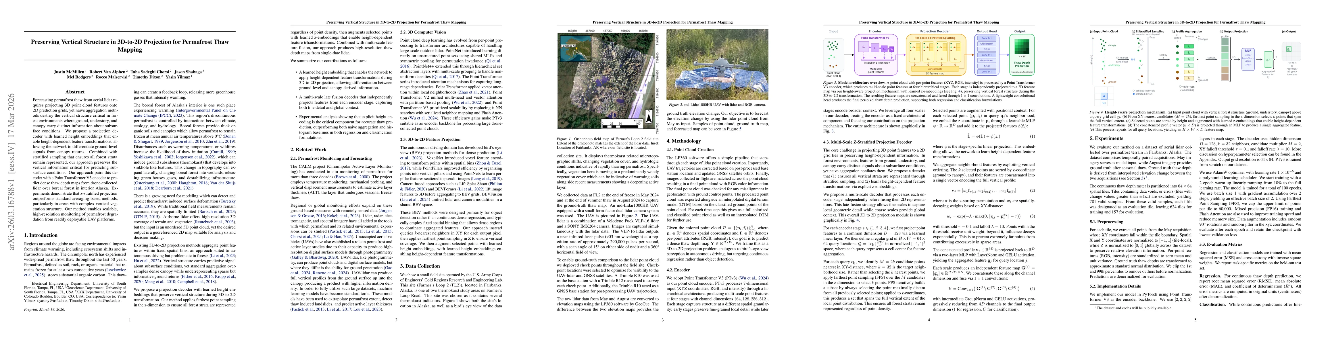 Thumbnail for Preserving Vertical Structure in 3D-to-2D Projection for Permafrost Thaw Mapping