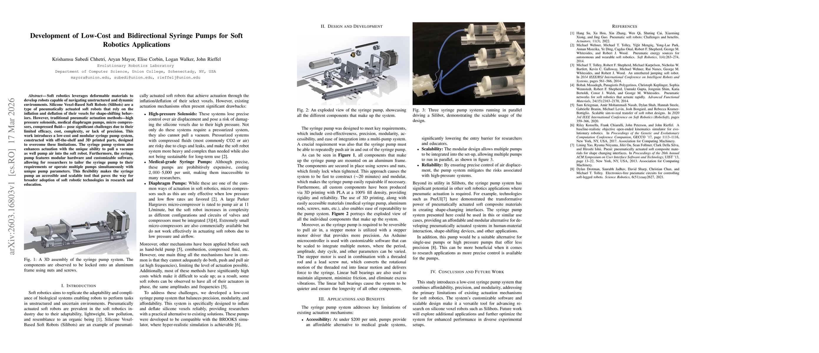 Thumbnail for Development of Low-Cost and Bidirectional Syringe Pumps for Soft Robotics Applications