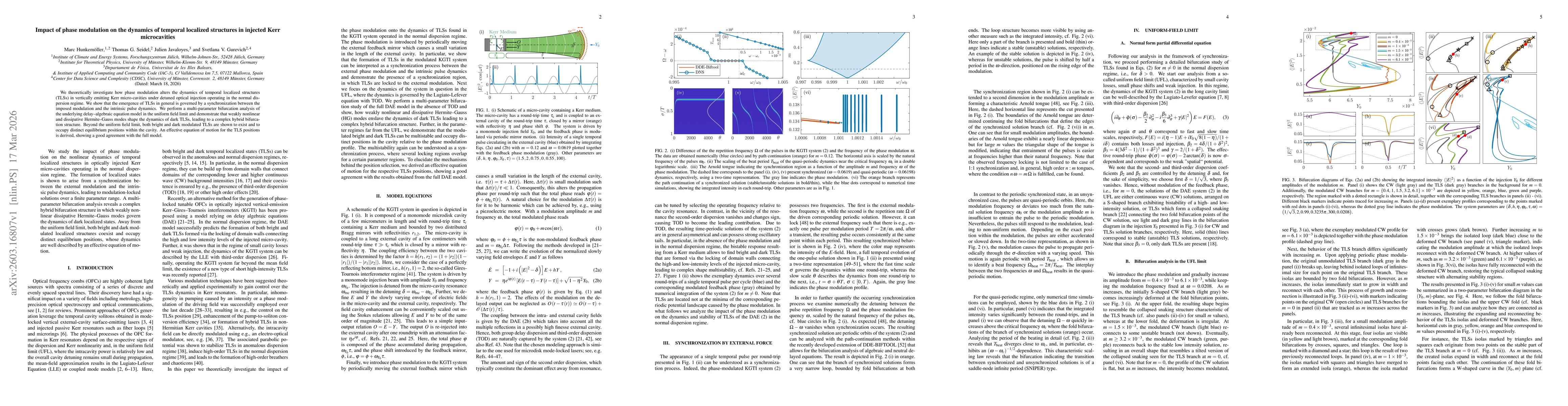 Thumbnail for Impact of phase modulation on the dynamics of temporal localized structures in injected Kerr microcavities