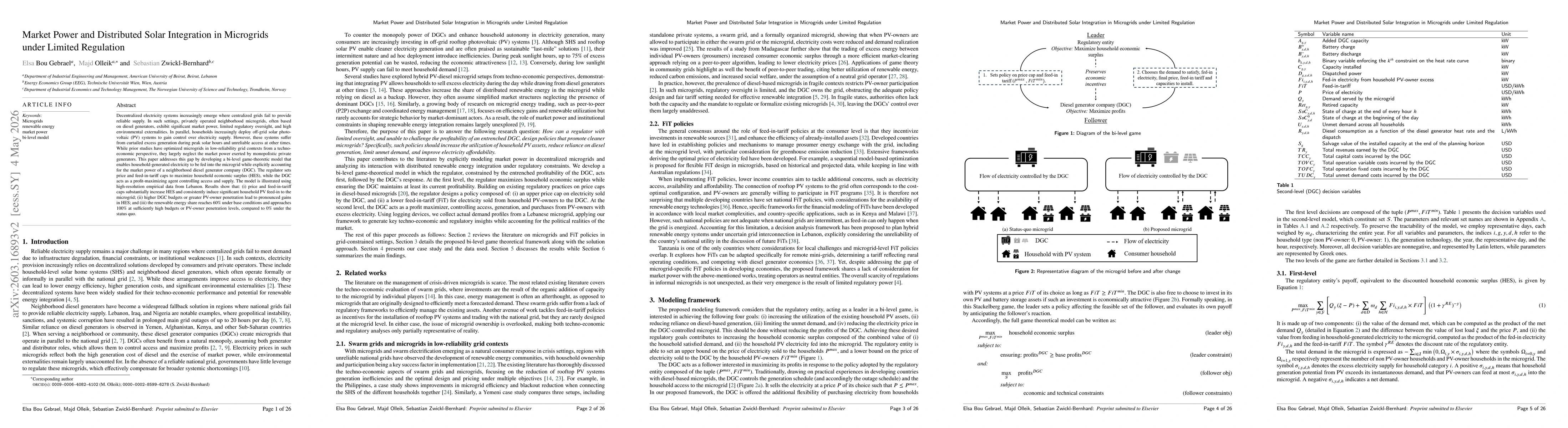 Thumbnail for Cleaner energy microgrids under market power and limited regulation in developing countries