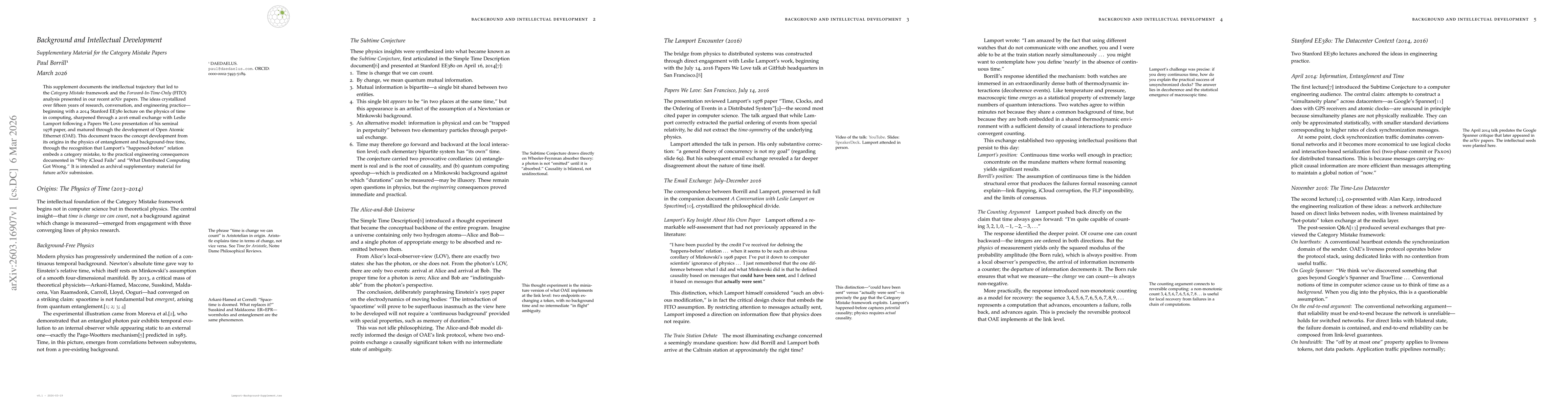 Thumbnail for Background and Intellectual Development: Supplementary Material for the Category Mistake Papers