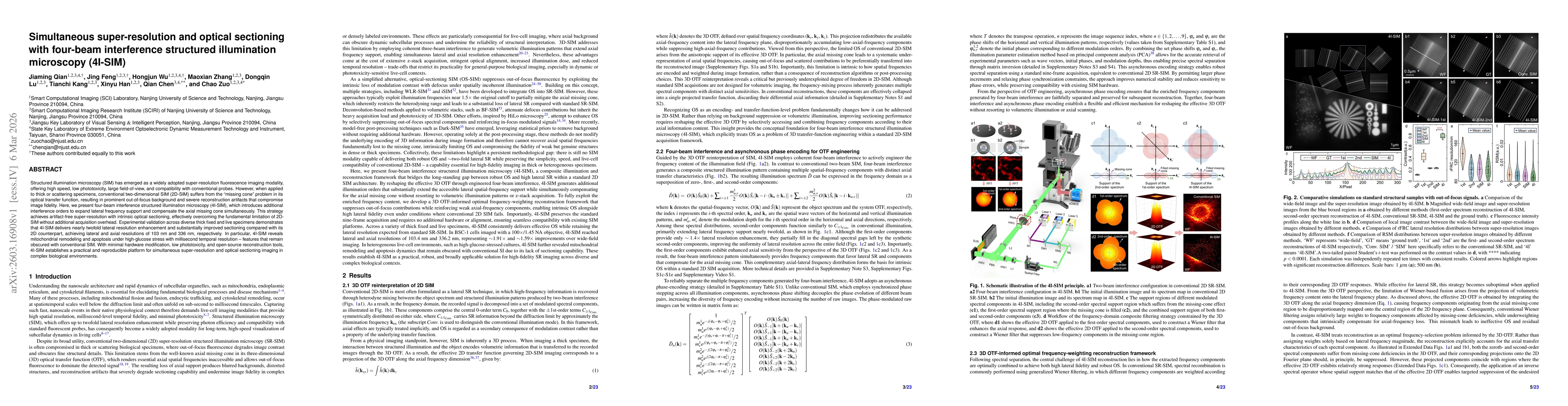 Thumbnail for Simultaneous super-resolution and optical sectioning with four-beam interference structured illumination microscopy (4I-SIM)