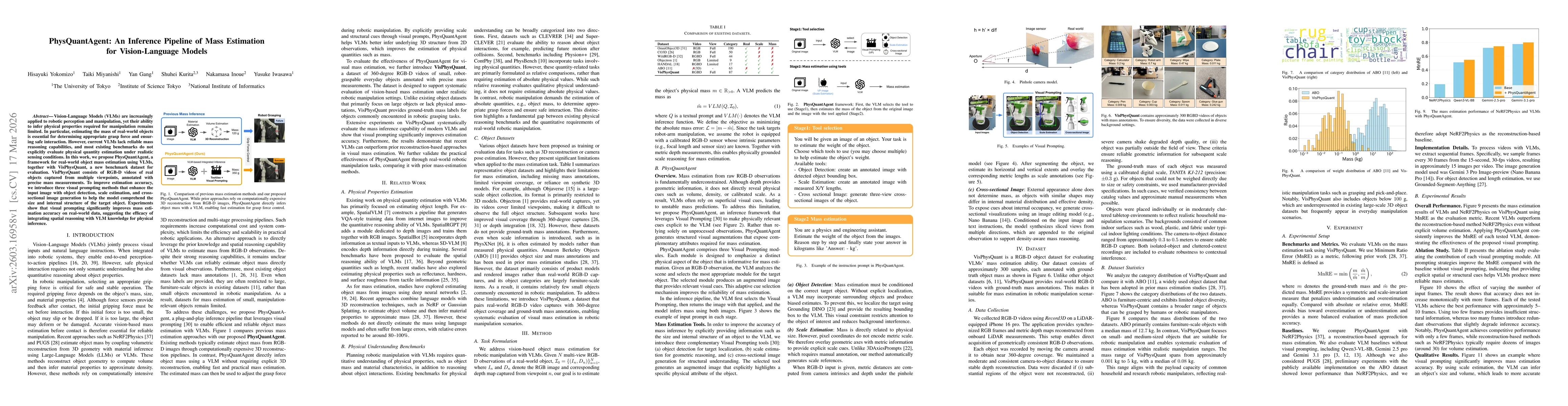 Thumbnail for PhysQuantAgent: An Inference Pipeline of Mass Estimation for Vision-Language Models