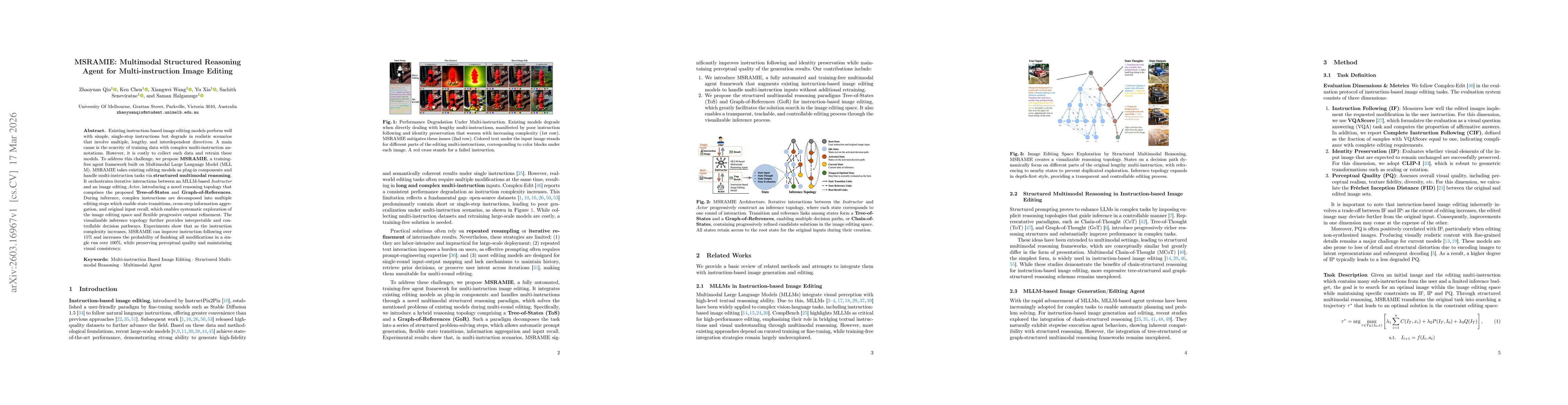 Thumbnail for MSRAMIE: Multimodal Structured Reasoning Agent for Multi-instruction Image Editing