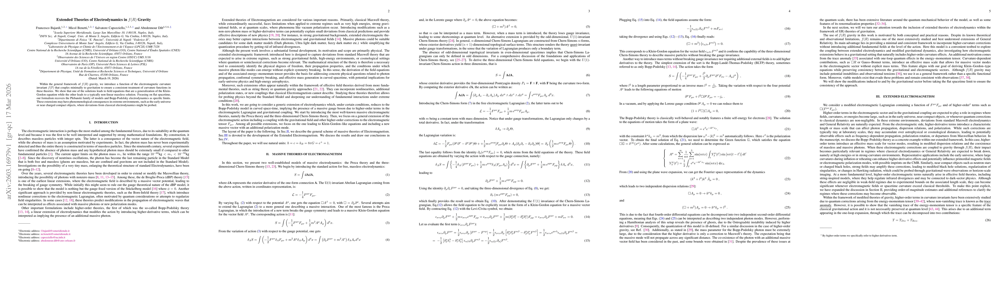 Thumbnail for Extended Theories of Electrodynamics in $f(R)$ Gravity