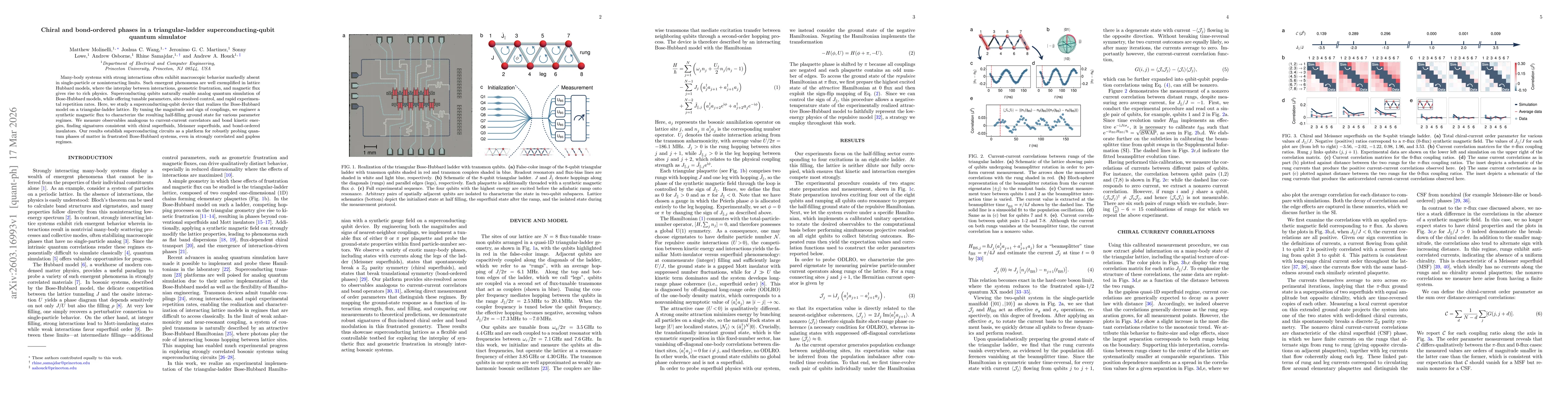 Thumbnail for Chiral and bond-ordered phases in a triangular-ladder superconducting-qubit quantum simulator