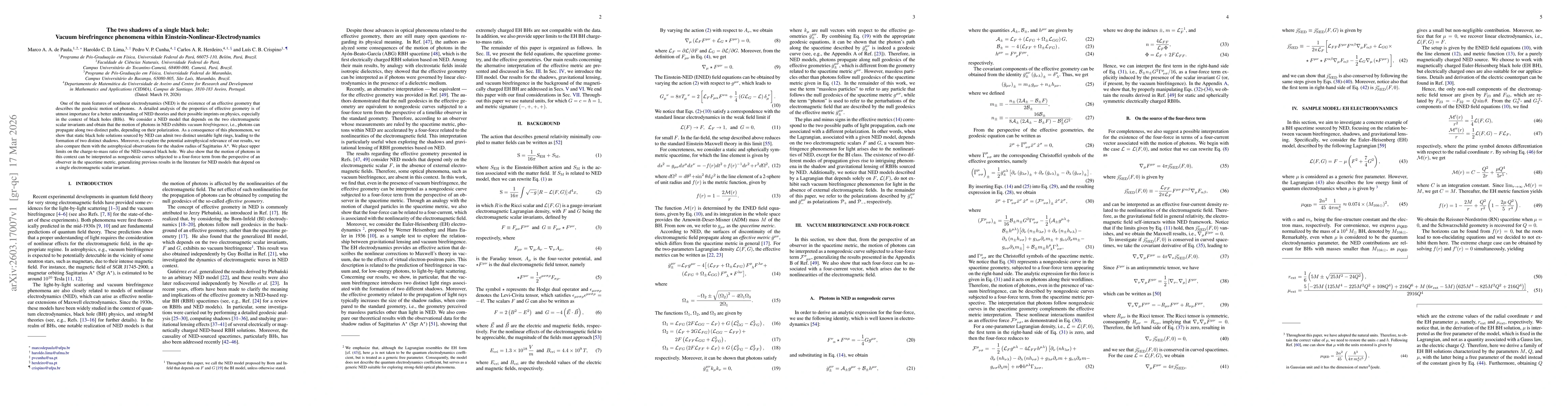 Thumbnail for The two shadows of a single black hole: Vacuum birefringence phenomena within Einstein-Nonlinear-Electrodynamics