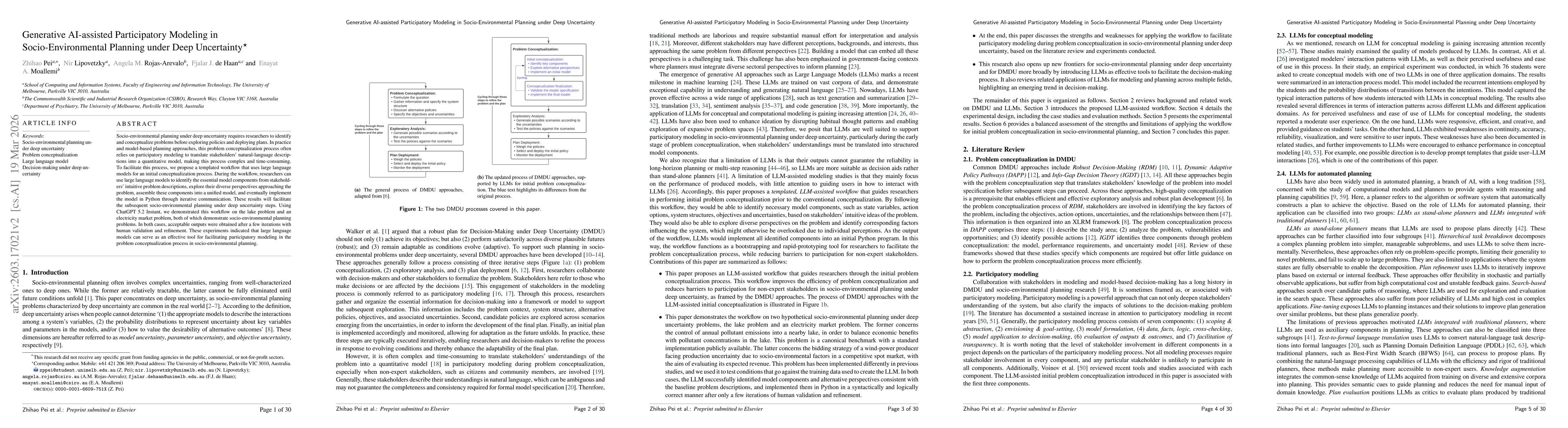 Thumbnail for Generative AI-assisted Participatory Modeling in Socio-Environmental Planning under Deep Uncertainty