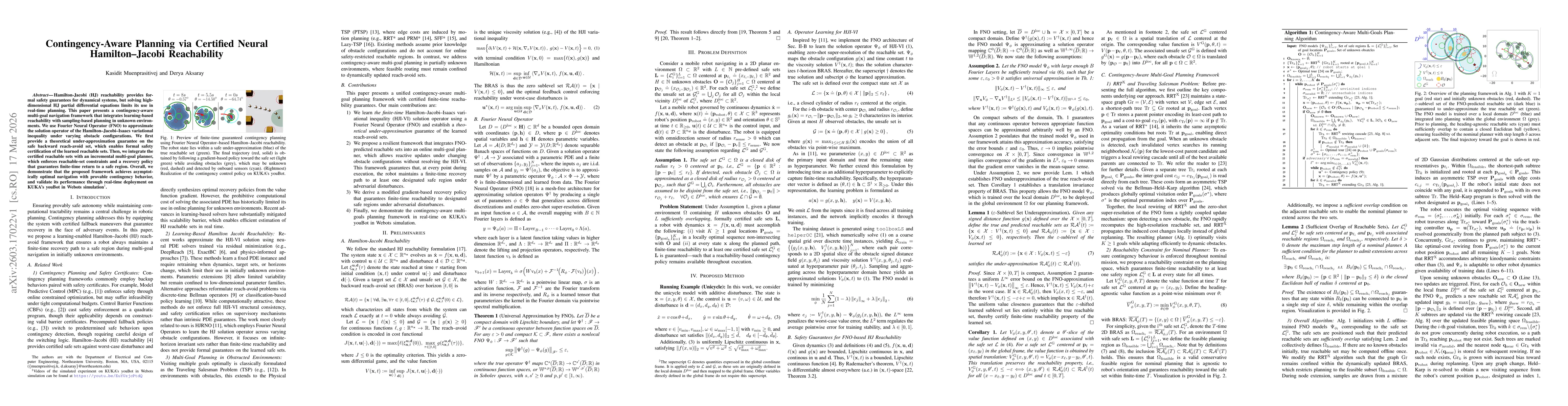Thumbnail for Contingency-Aware Planning via Certified Neural Hamilton-Jacobi Reachability