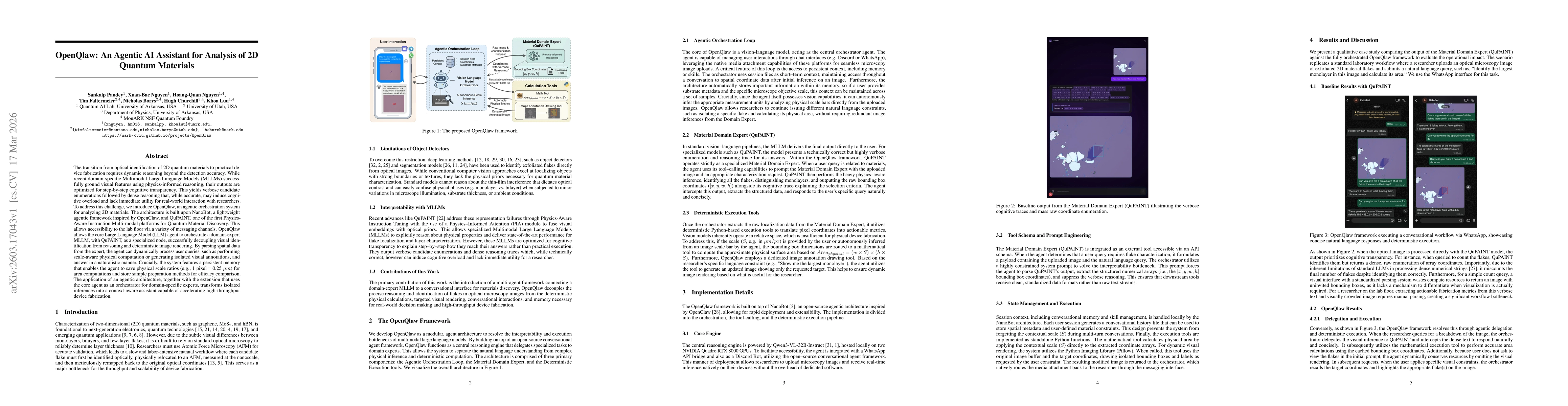 Thumbnail for OpenQlaw: An Agentic AI Assistant for Analysis of 2D Quantum Materials