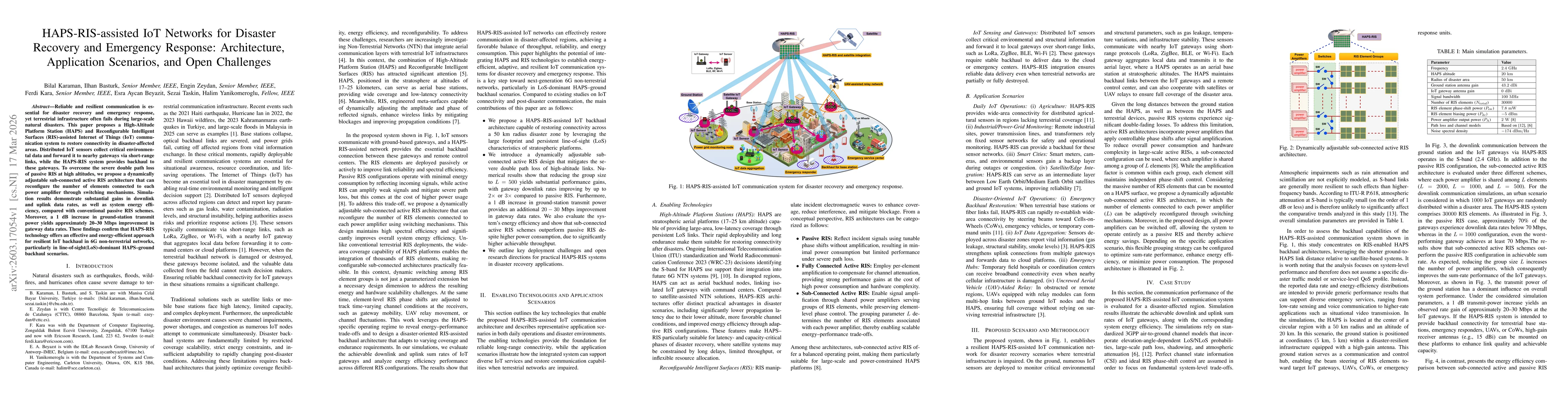 Thumbnail for HAPS-RIS-assisted IoT Networks for Disaster Recovery and Emergency Response: Architecture, Application Scenarios, and Open Challenges