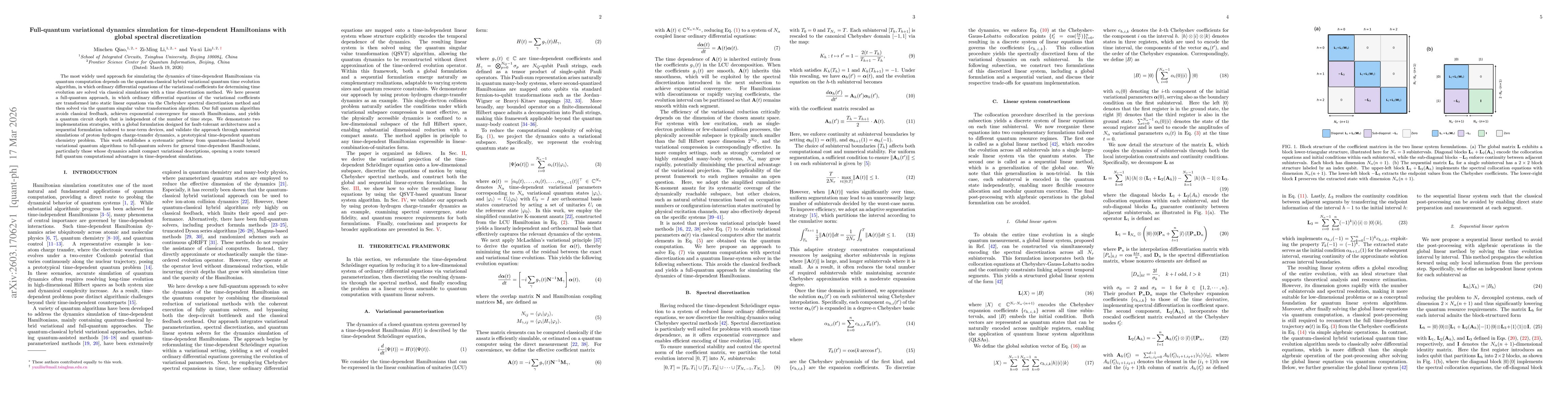 Thumbnail for Full-quantum variational dynamics simulation for time-dependent Hamiltonians with global spectral discretization