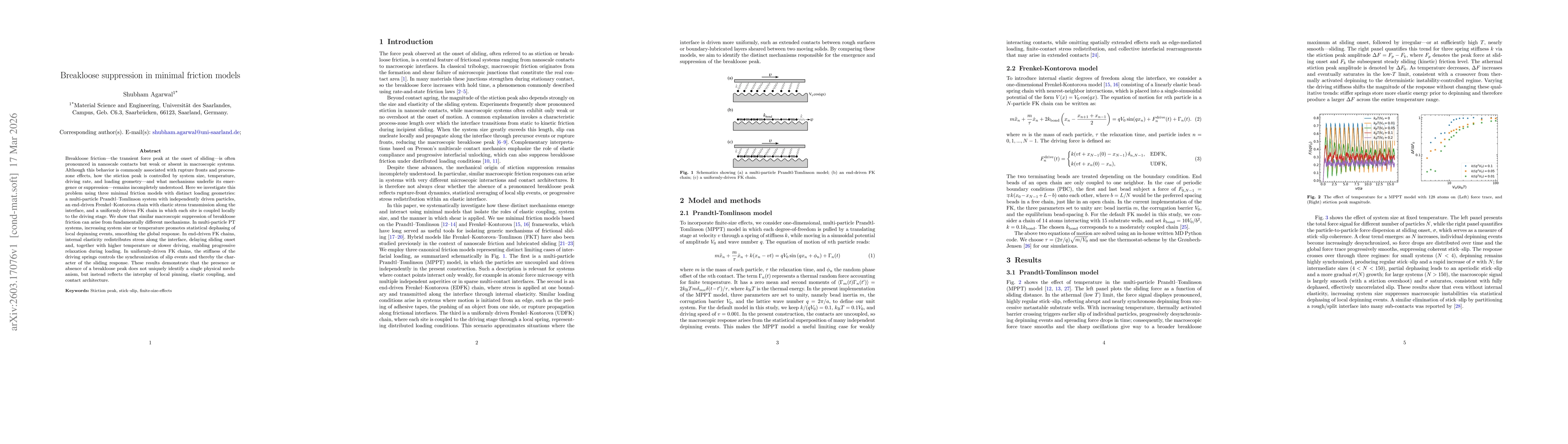 Thumbnail for Breakloose suppression in minimal friction models