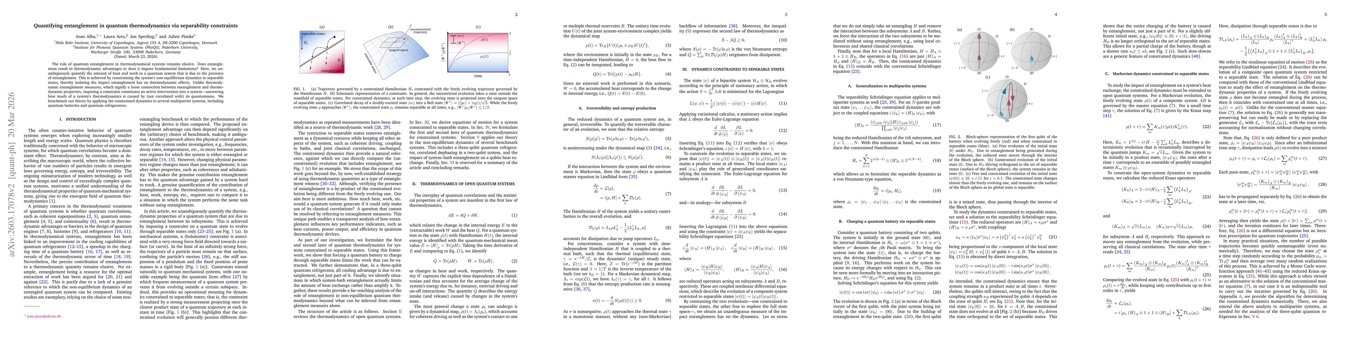 Thumbnail for Quantifying entanglement in quantum thermodynamics via separability constraints