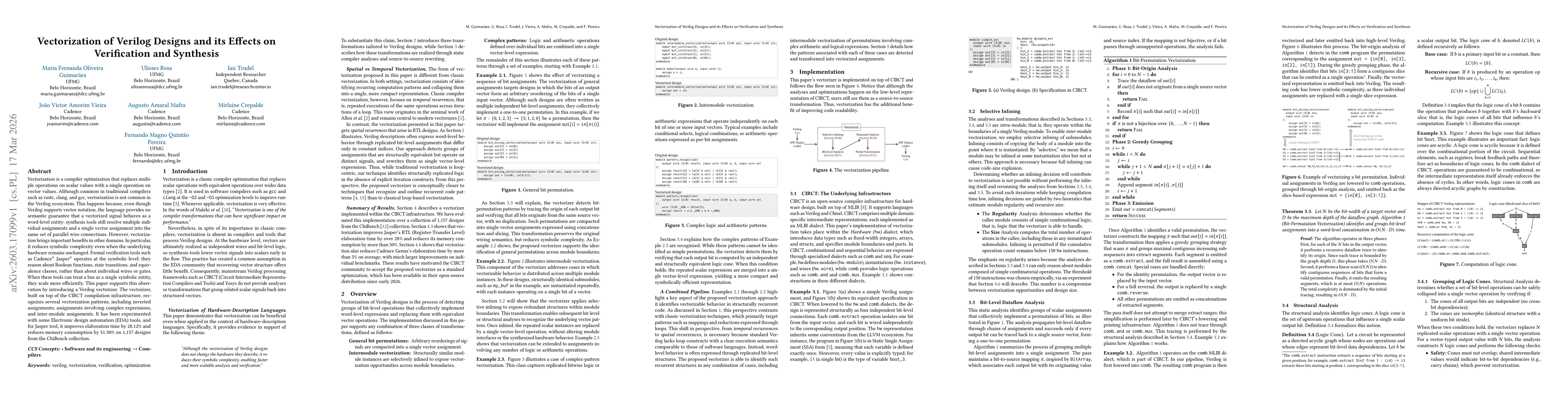 Thumbnail for Vectorization of Verilog Designs and its Effects on Verification and Synthesis