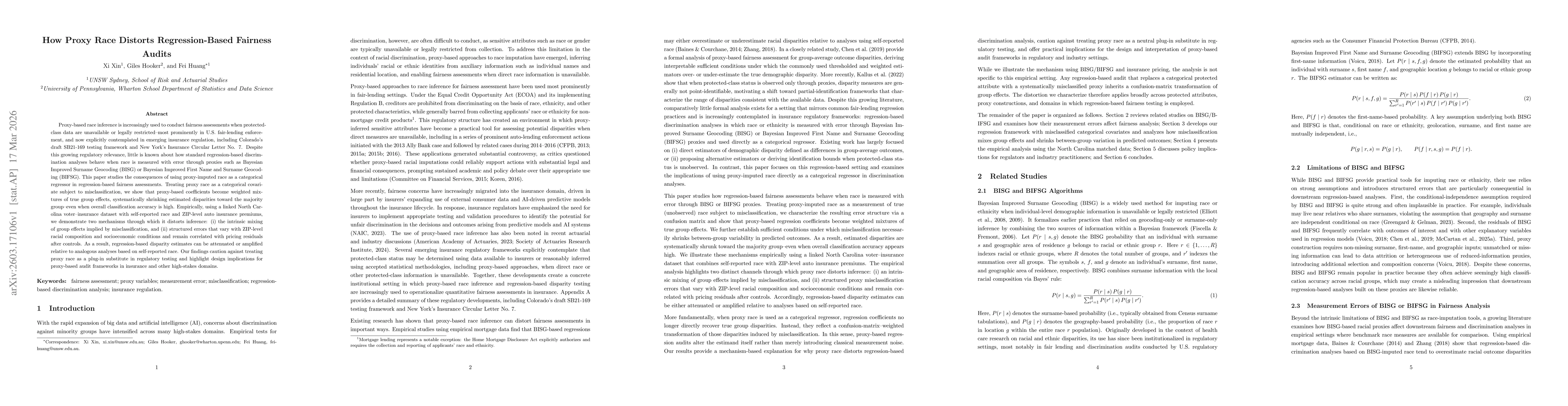 Thumbnail for How Proxy Race Distorts Regression-Based Fairness Audits