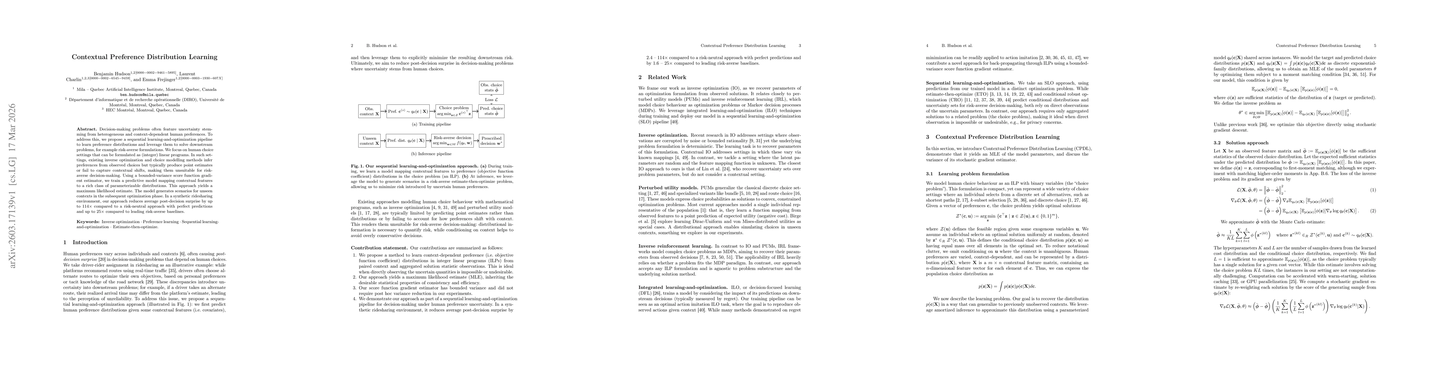 Thumbnail for Contextual Preference Distribution Learning