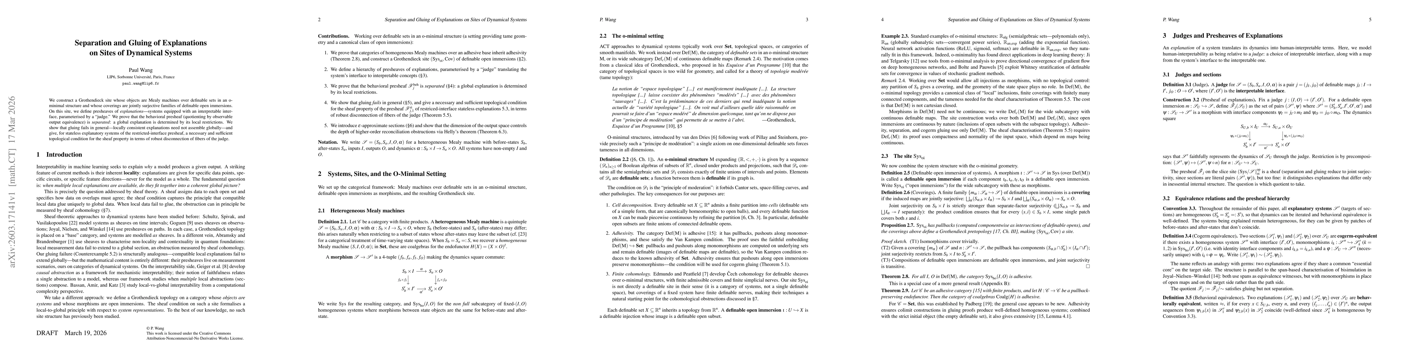 Thumbnail for Separation and Gluing of Explanations on Sites of Dynamical Systems