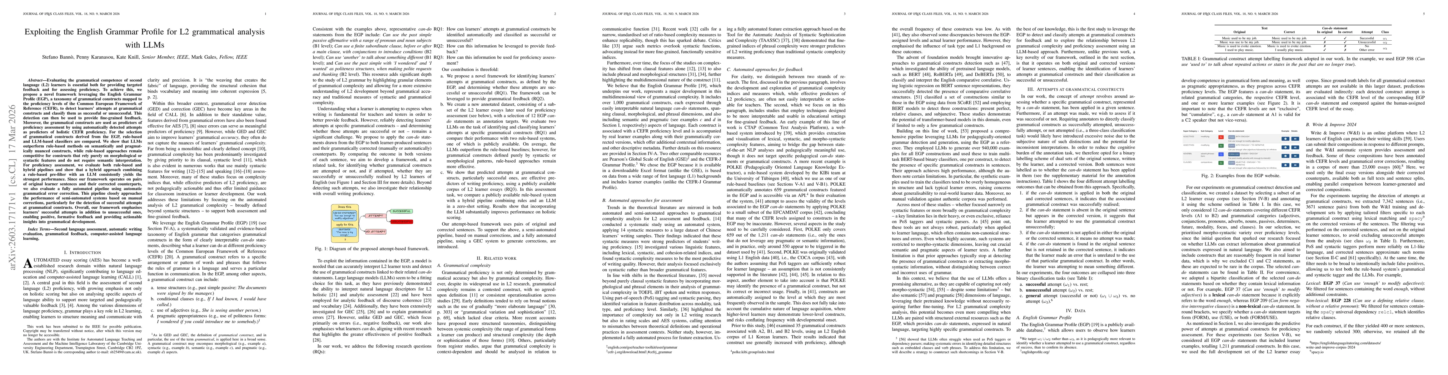 Thumbnail for Exploiting the English Grammar Profile for L2 grammatical analysis with LLMs