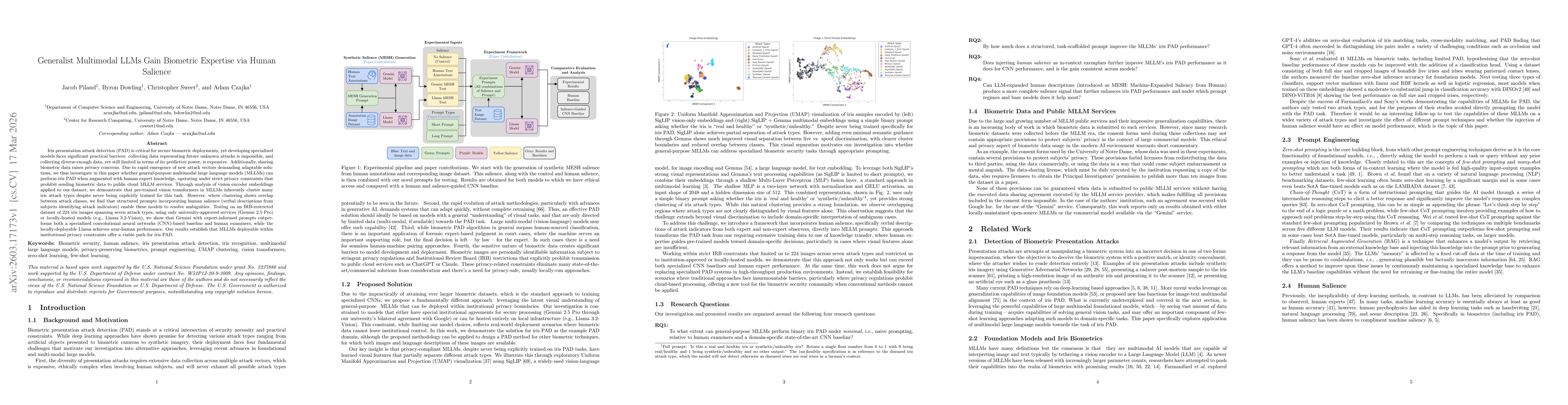 Thumbnail for Generalist Multimodal LLMs Gain Biometric Expertise via Human Salience