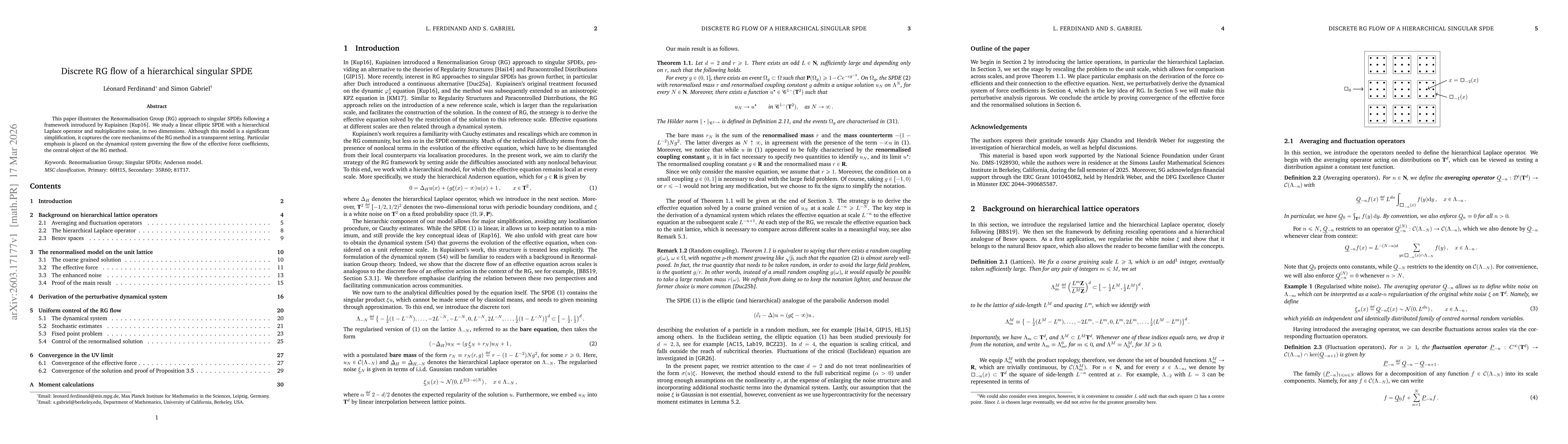 Thumbnail for Discrete RG flow of a hierarchical singular SPDE