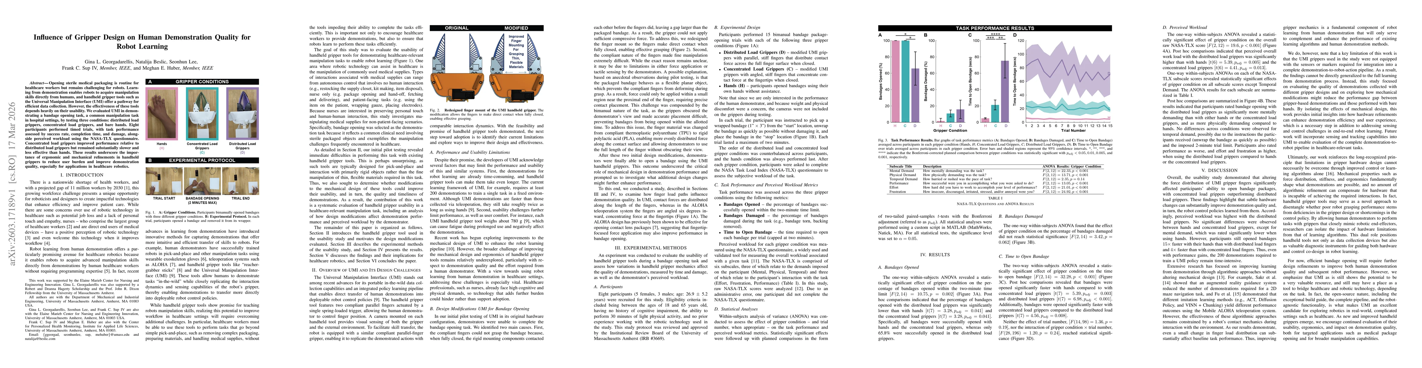 Thumbnail for Influence of Gripper Design on Human Demonstration Quality for Robot Learning