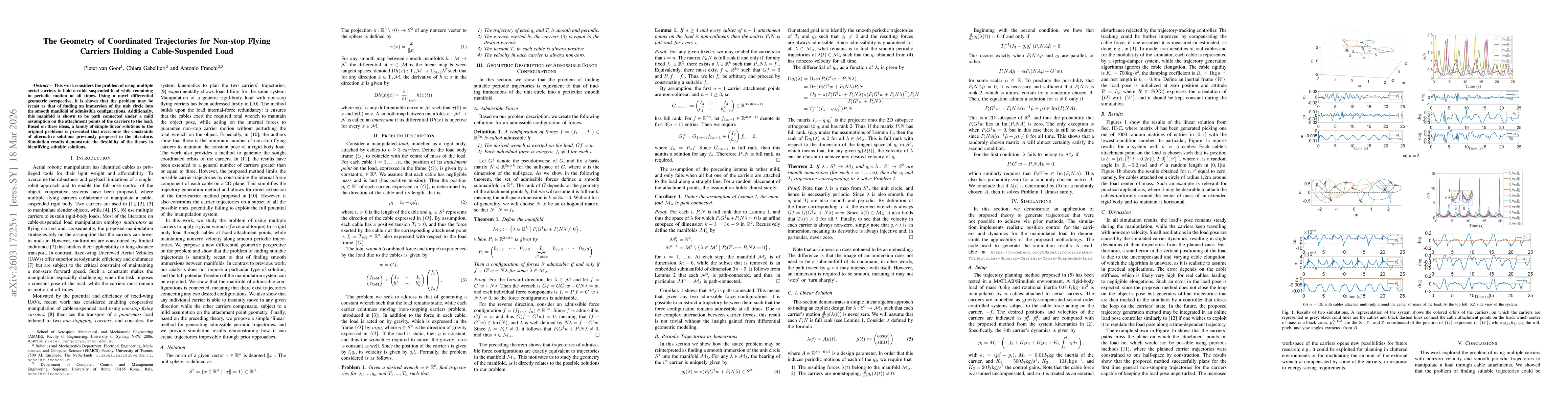 Thumbnail for The Geometry of Coordinated Trajectories for Non-stop Flying Carriers Holding a Cable-Suspended Load