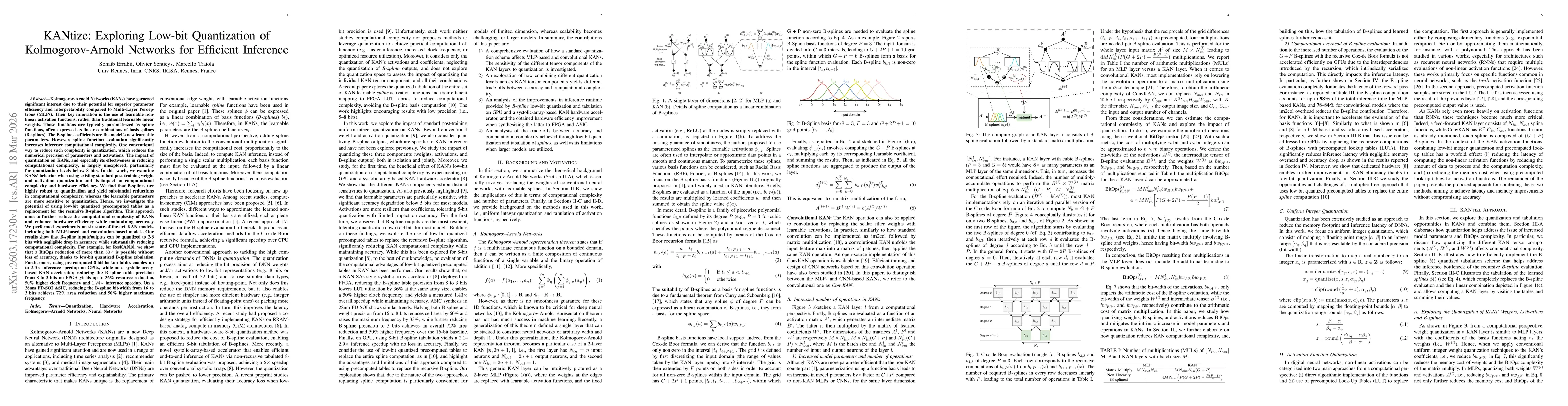 Thumbnail for KANtize: Exploring Low-bit Quantization of Kolmogorov-Arnold Networks for Efficient Inference