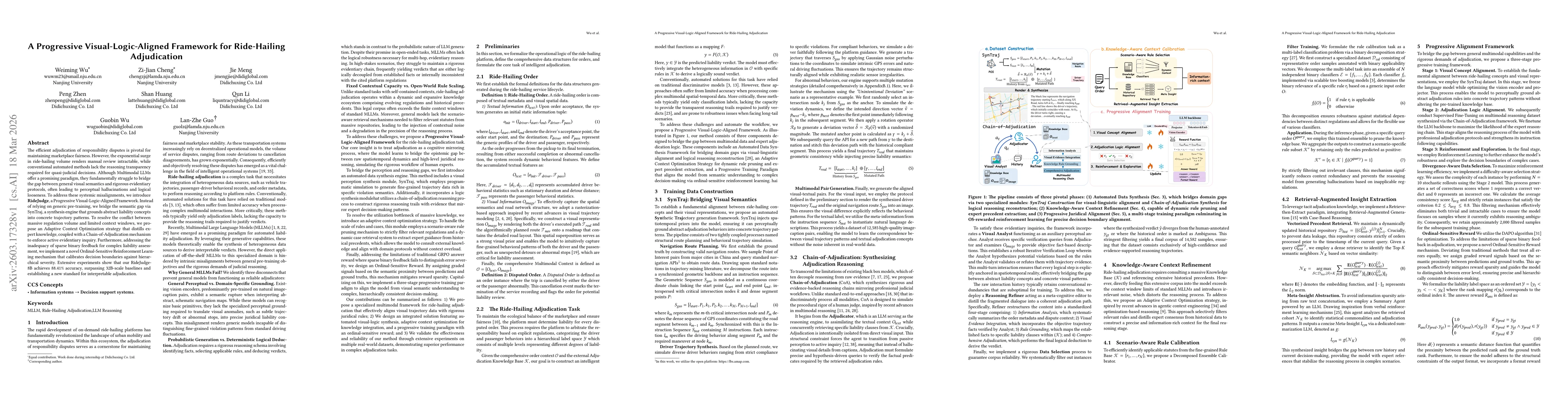 Thumbnail for A Progressive Visual-Logic-Aligned Framework for Ride-Hailing Adjudication
