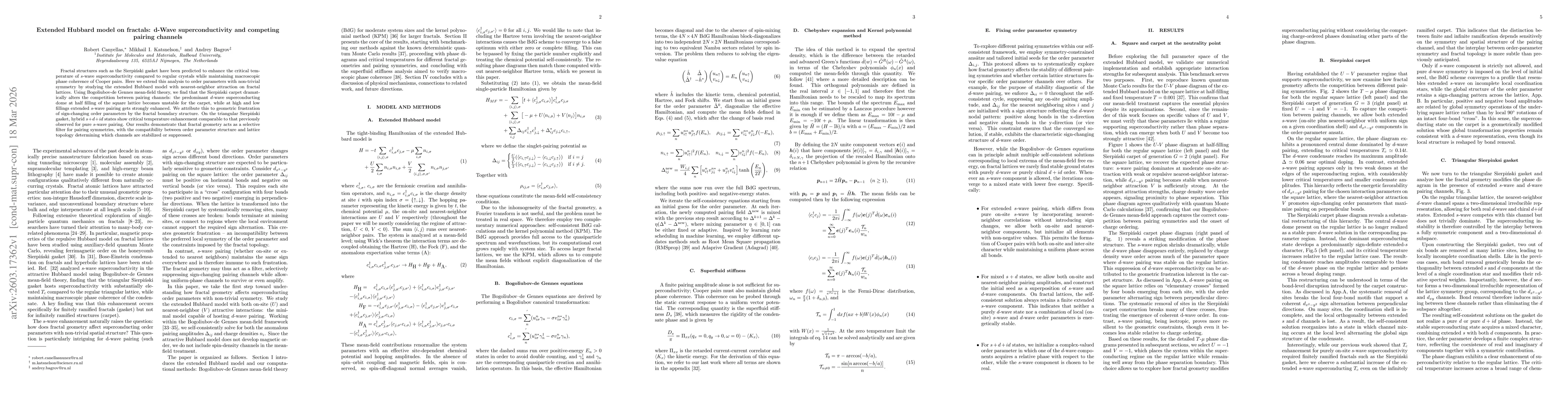 Thumbnail for Extended Hubbard model on fractals: d-Wave superconductivity and competing pairing channels