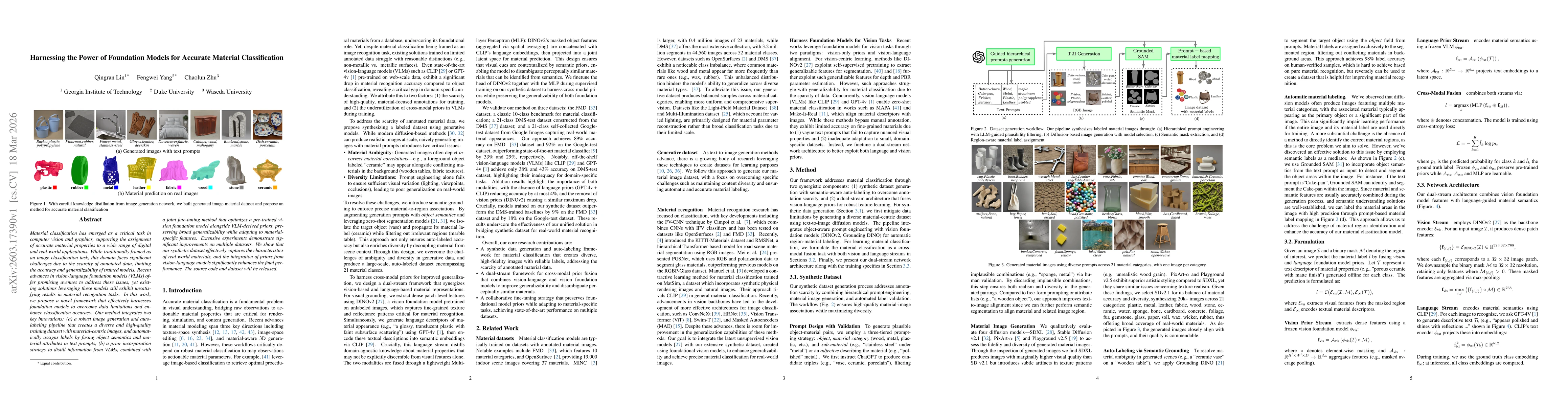 Thumbnail for Harnessing the Power of Foundation Models for Accurate Material Classification
