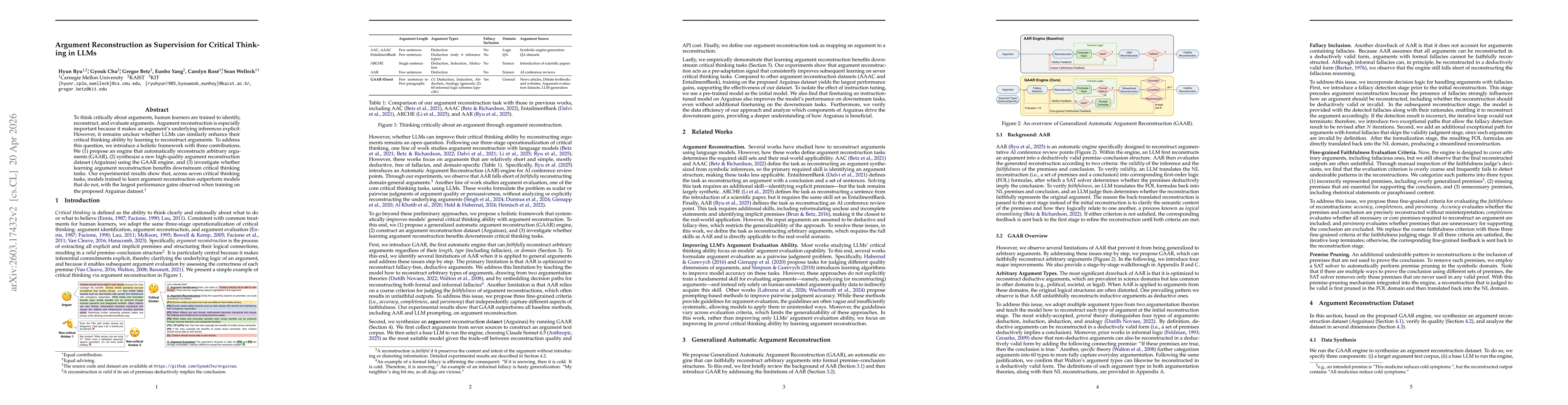 Thumbnail for Argument Reconstruction as Supervision for Critical Thinking in LLMs