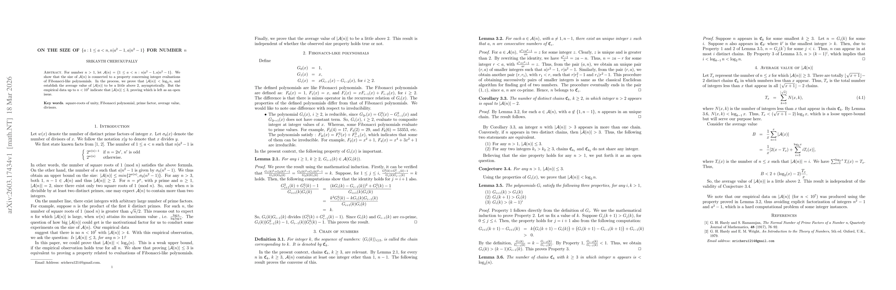 Thumbnail for On the size of $\{a: 1\leq a<n, n|a^2-1, a|n^2-1\}$ for number $n$