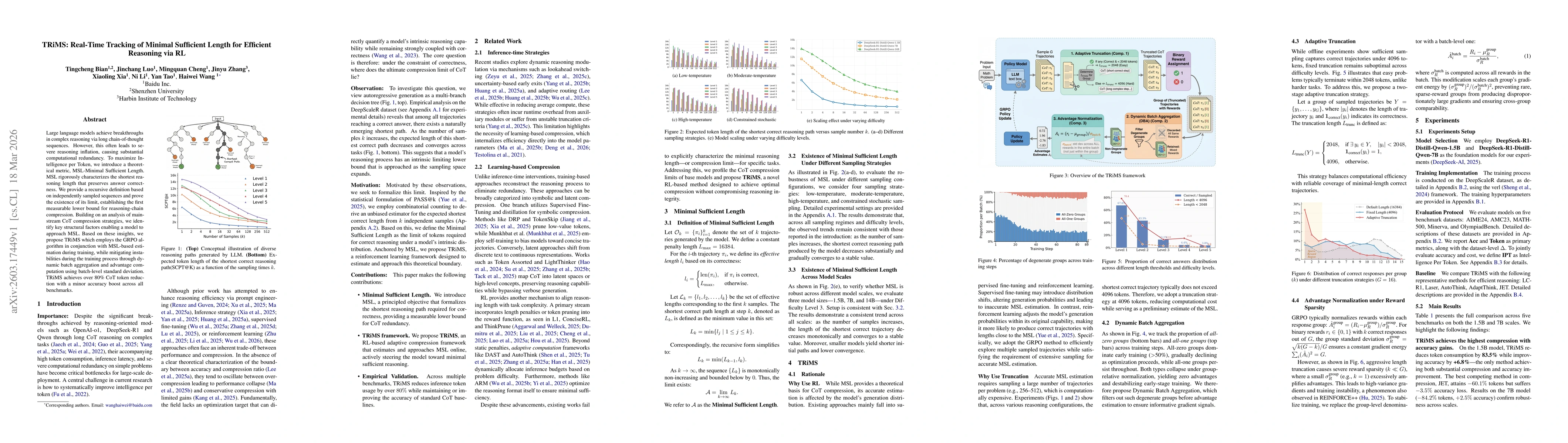 Thumbnail for TRiMS: Real-Time Tracking of Minimal Sufficient Length for Efficient Reasoning via RL