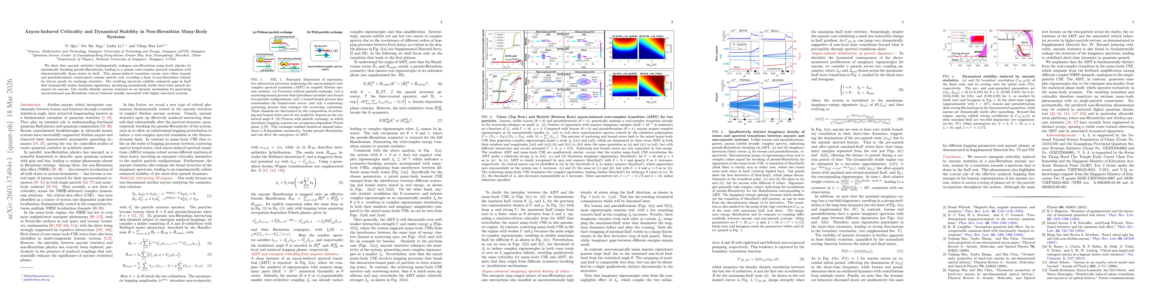 Thumbnail for Anyon-Induced Criticality and Dynamical Stability in Non-Hermitian Many-Body Systems