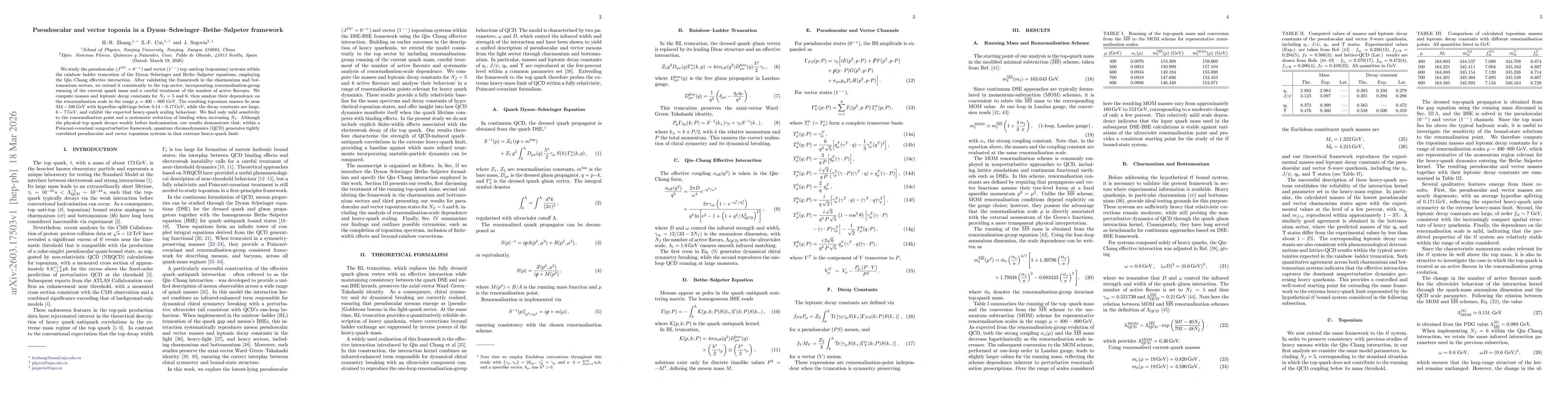 Thumbnail for Pseudoscalar and vector toponia in a Dyson--Schwinger--Bethe--Salpeter framework