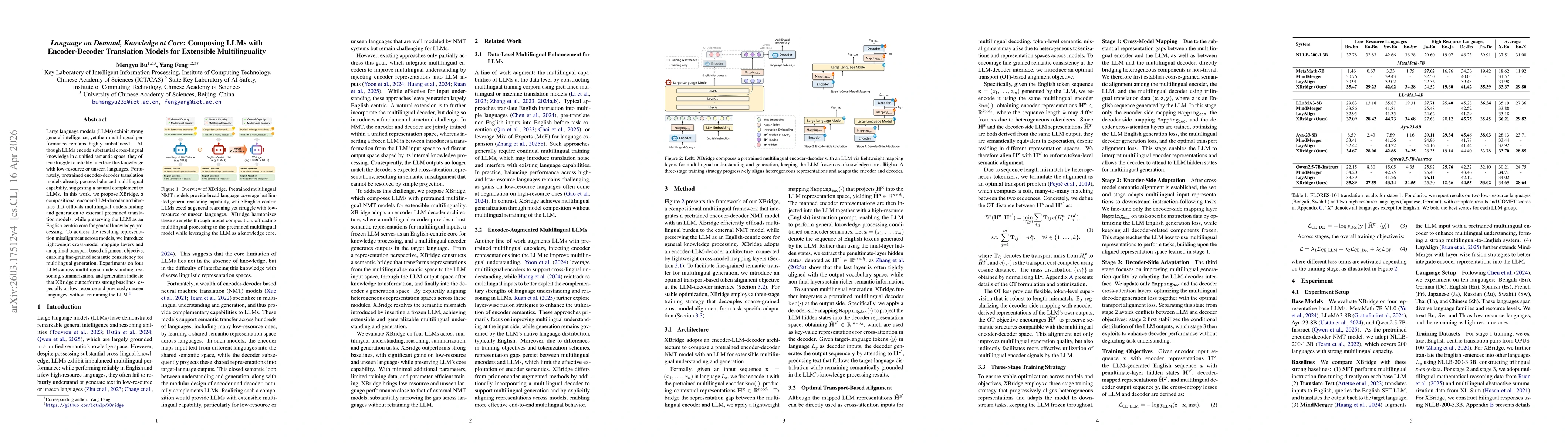 Thumbnail for Language on Demand, Knowledge at Core: Composing LLMs with Encoder-Decoder Translation Models for Extensible Multilinguality