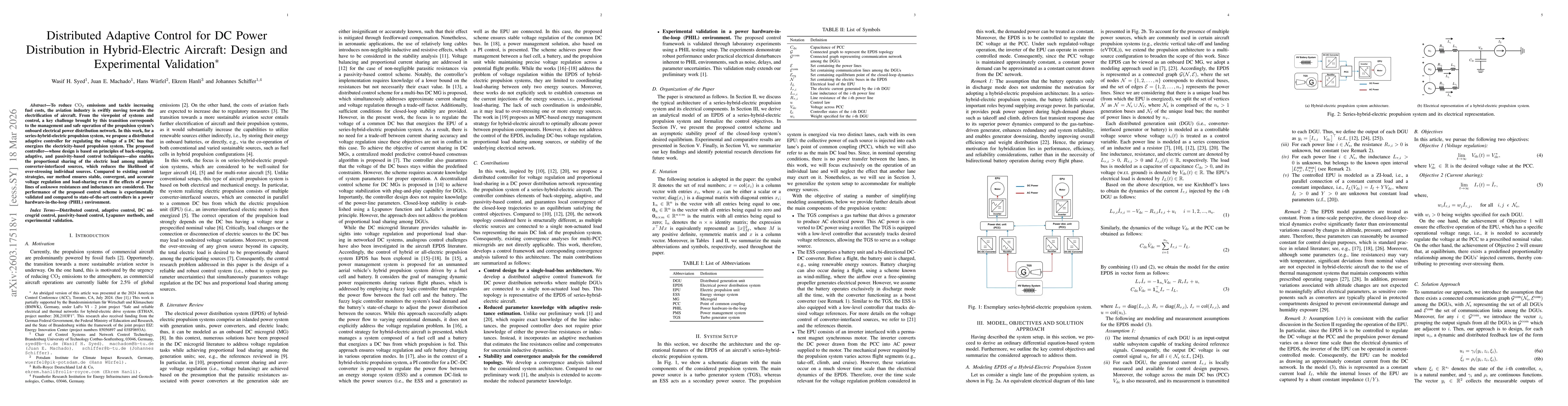 Thumbnail for Distributed Adaptive Control for DC Power Distribution in Hybrid-Electric Aircraft: Design and Experimental Validation