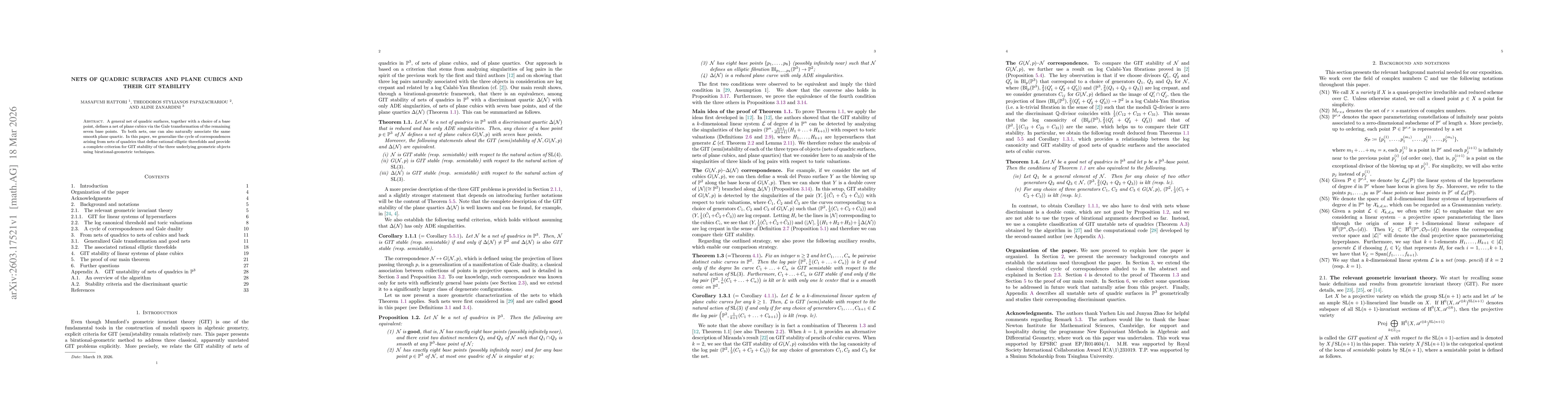 Thumbnail for Nets of quadric surfaces and plane cubics and their GIT stability