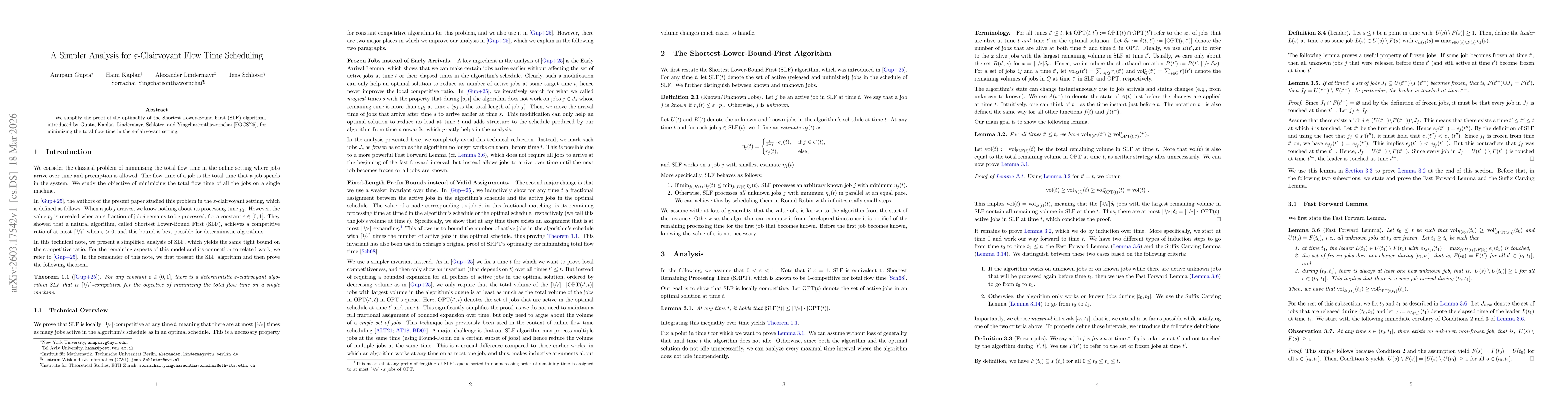 Thumbnail for A Simpler Analysis for $\varepsilon$-Clairvoyant Flow Time Scheduling
