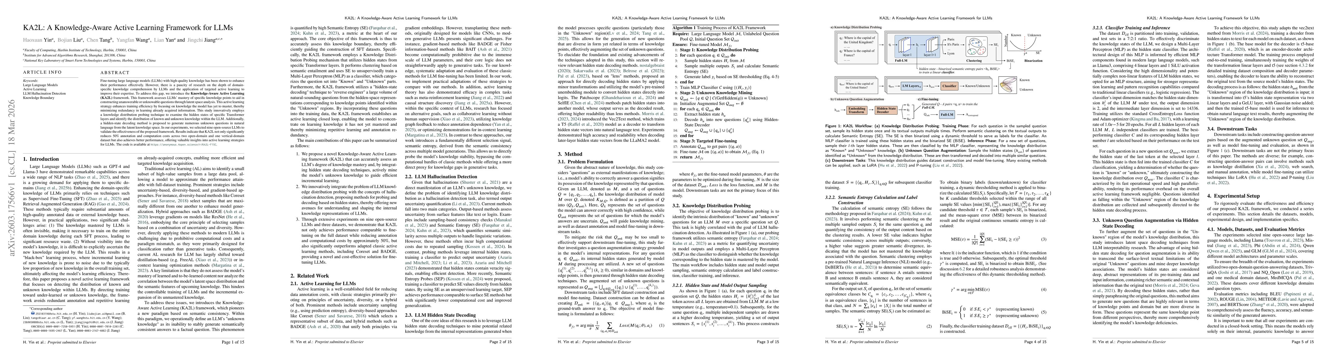 Thumbnail for KA2L: A Knowledge-Aware Active Learning Framework for LLMs