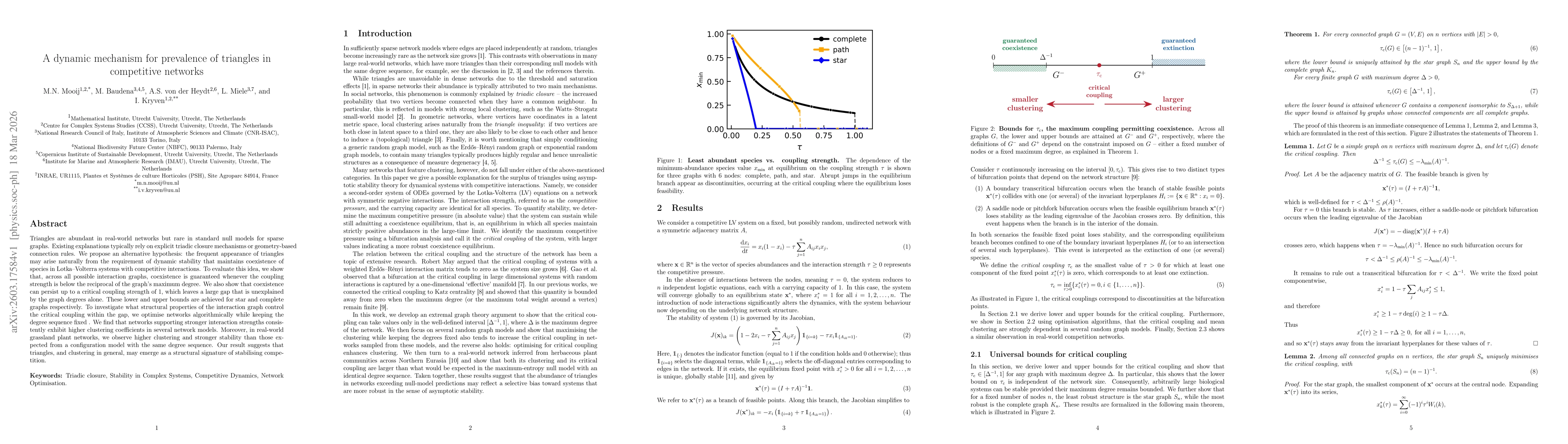 Thumbnail for A dynamic mechanism for prevalence of triangles in competitive networks