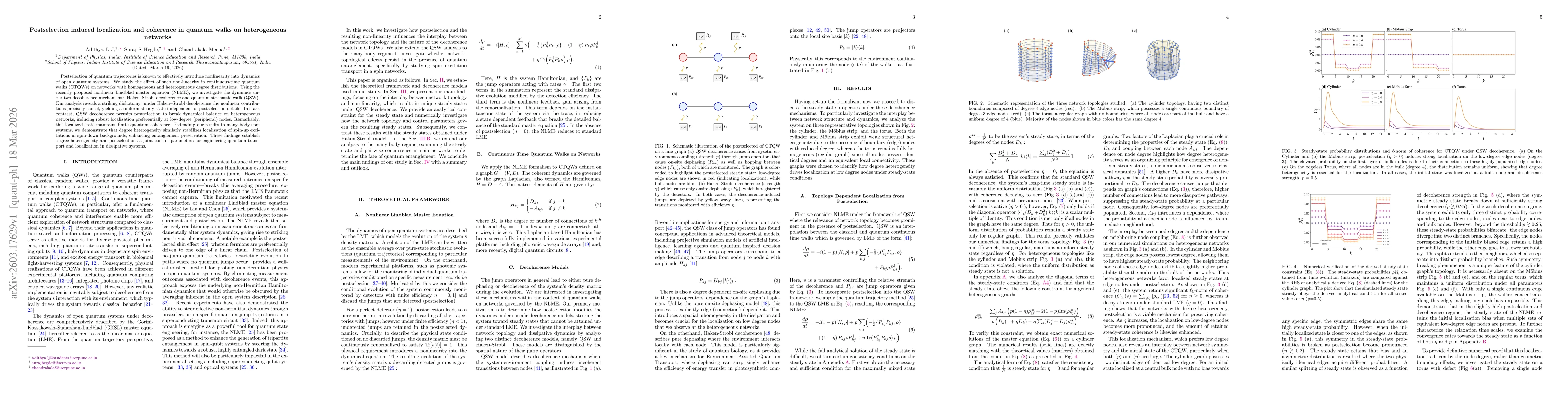 Thumbnail for Postselection induced localization and coherence in quantum walks on heterogeneous networks