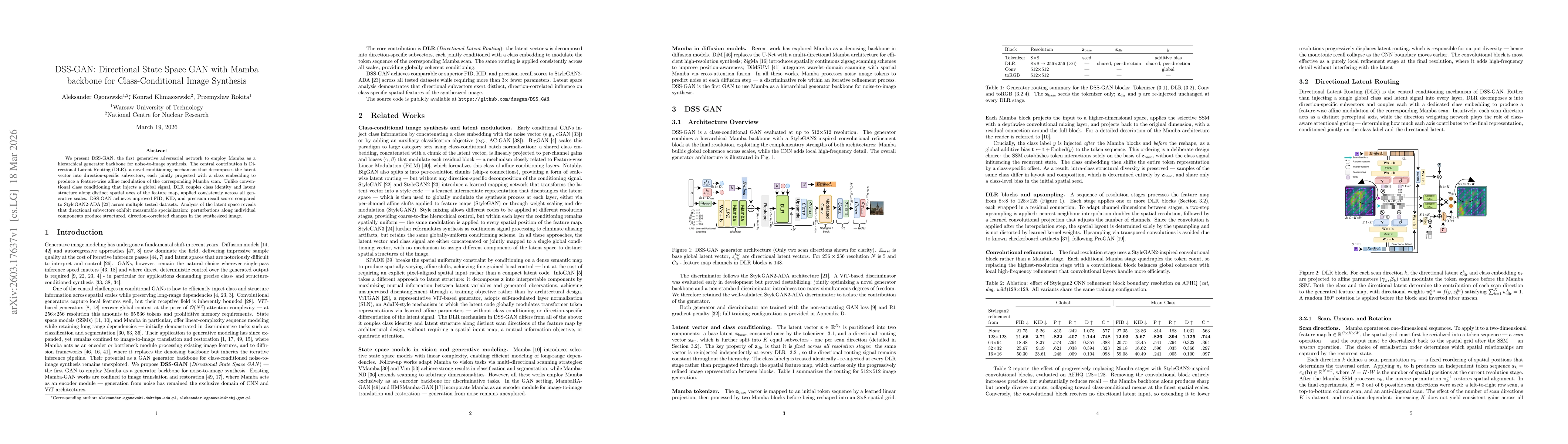 Thumbnail for DSS-GAN: Directional State Space GAN with Mamba backbone for Class-Conditional Image Synthesis