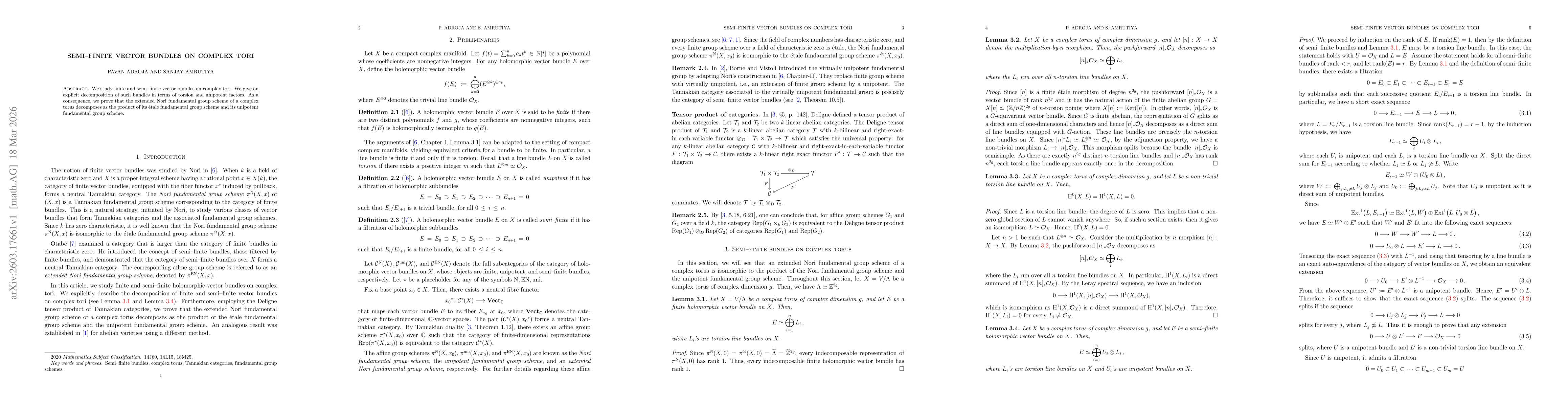 Thumbnail for Semi-finite vector bundles on complex tori