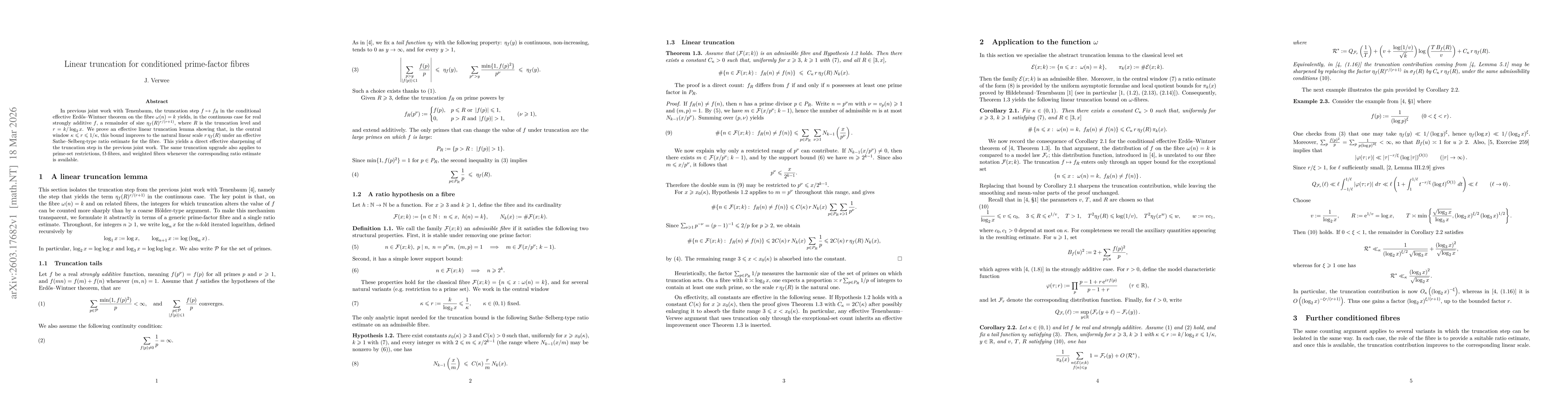 Thumbnail for Linear truncation for conditioned prime-factor fibres