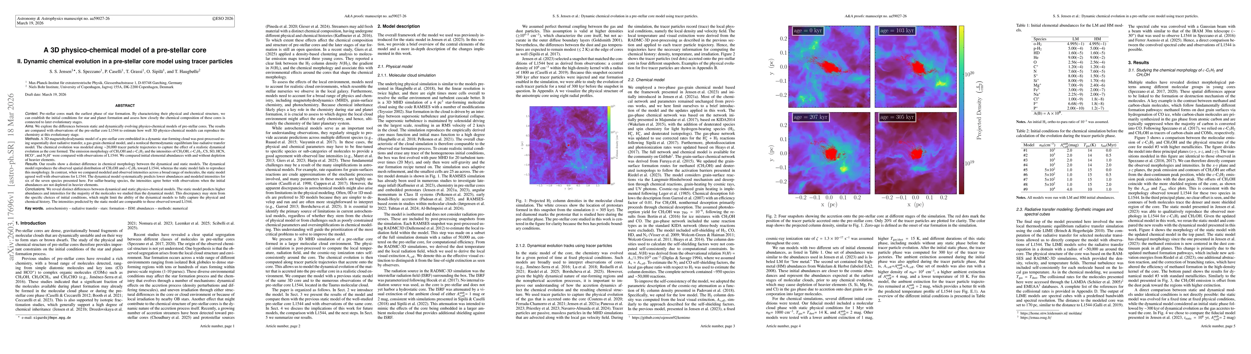 Thumbnail for A 3D physico-chemical model of a pre-stellar core. II. Dynamic chemical evolution in a pre-stellar core model using tracer particles
