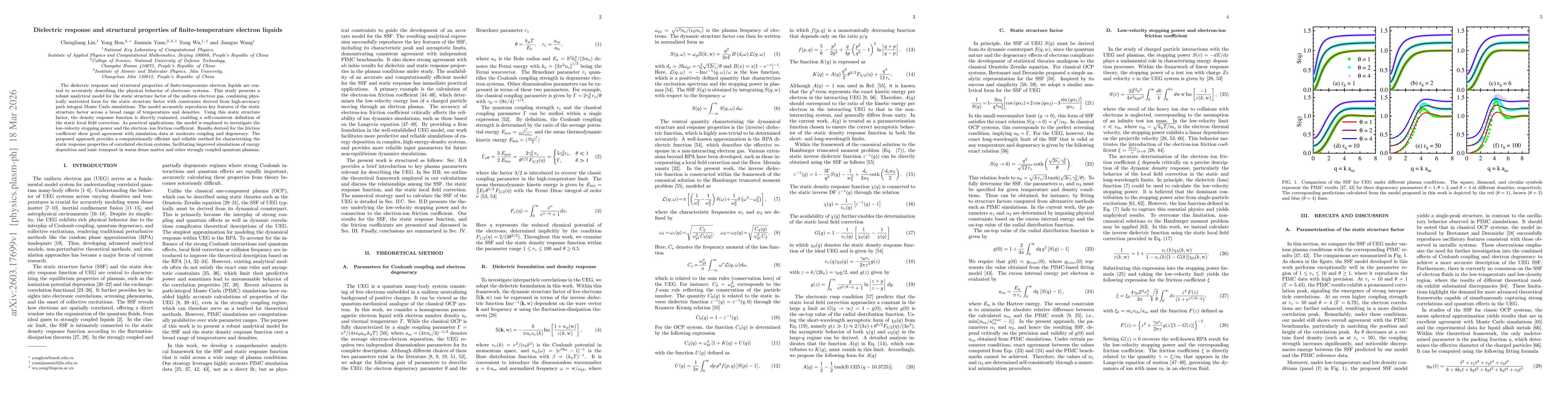 Thumbnail for Dielectric response and structural properties of finite-temperature electron liquids