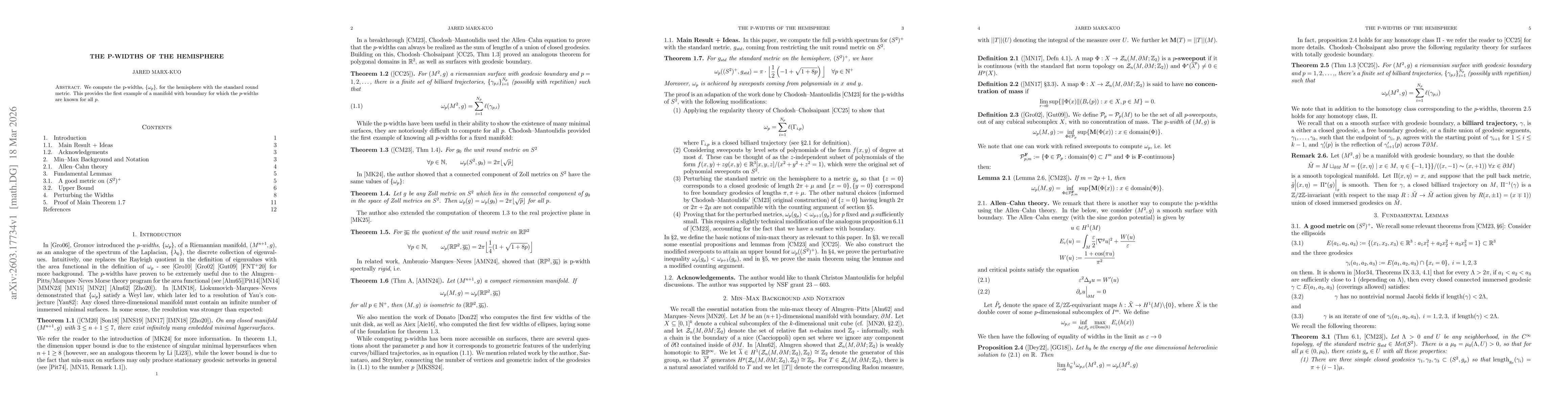 Thumbnail for The p-widths of the Hemisphere